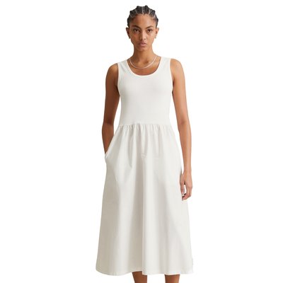 Robe en jersey côtelé flare avec jupe en popeline de coton MARC O’POLO DENIM