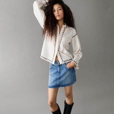 Blouse Plissée Avec Détails Brodés PEPE JEANS