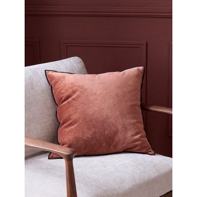 Housse de coussin velours et surjet noir CYRILLUS
