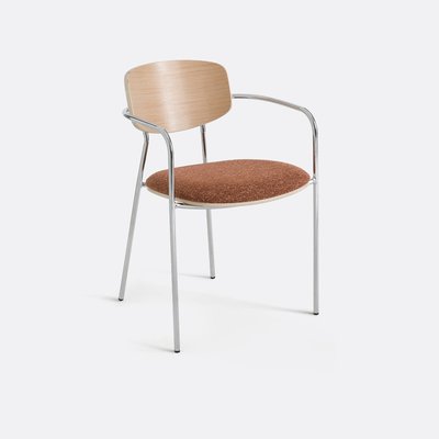 Sillón de mesa de cromo y madera, Avino LA REDOUTE INTERIEURS