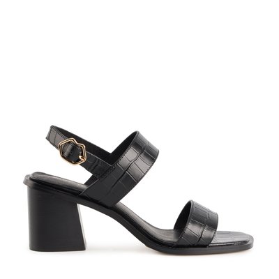 Sandales à Talons En Cuir Hester Cuir Lezard BONS BAISERS