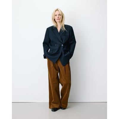 Blazer croisé à rayures marine Auguste GRACE & MILA