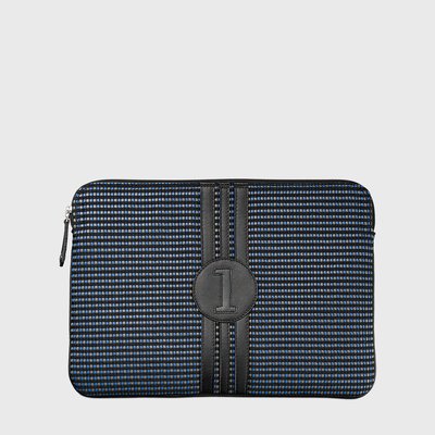 E2R Pochette ordinateur 15 pouces écologique noir et rouge OH MY BAG