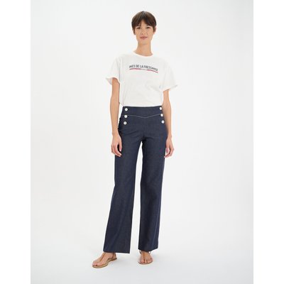 Pantalon à pont Gabriel marine INES DE LA FRESSANGE PARIS