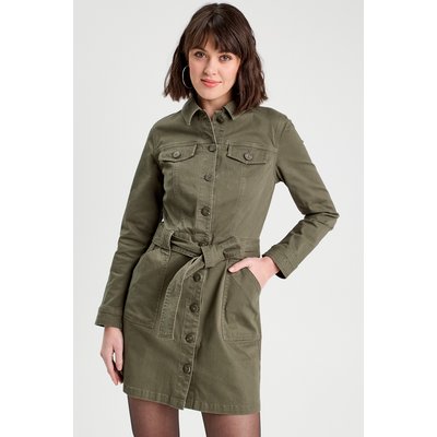 Robe chemise droite ceinturée CACHE CACHE