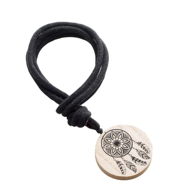 Barrette Square en bois Blanc pour rideaux 18cm - Maison