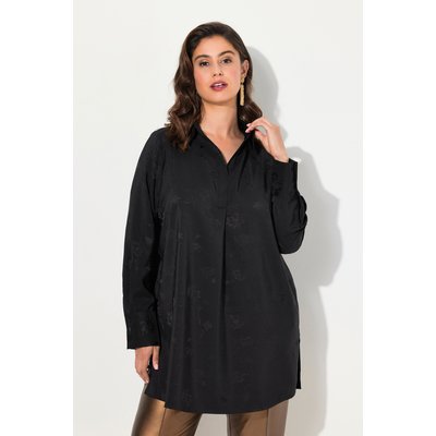 Tunique longue en satin texturé. Manches ULLA POPKEN