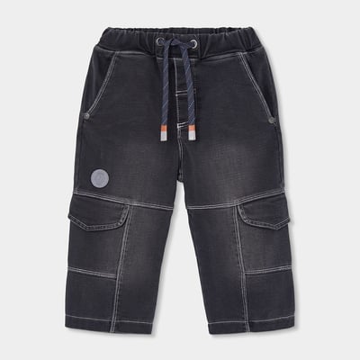 Pantalon garçon denim avec poches cargo BOBOLI