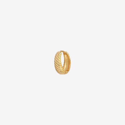 Boucles d'oreilles créoles à l'unité doré à l'or fin ALIX CAROLINE NAJMAN