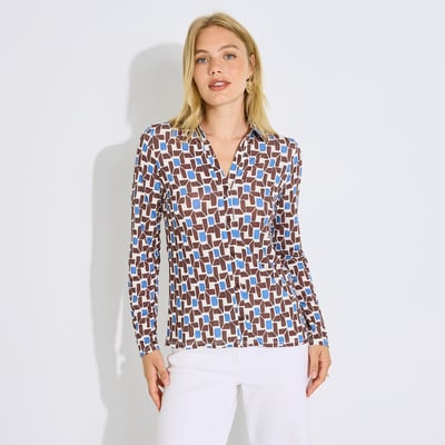 Chemise en maille fluide imprimée GRAIN DE MALICE