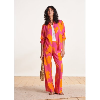 Pantalon droit à imprimé fleuri LA FEE MARABOUTEE