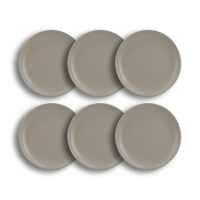 Lot de 6 assiettes à dessert en grès 20,5cm, ARITA NOVASTYL