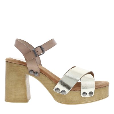 Sandales cuir talon décroché haut PORRONET
