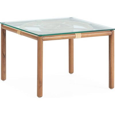 Table basse en teck et verre trempé RECOLLECTION