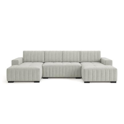 Canapé Panoramique Convertible Velours 7 places - LAZARE LISA DESIGN