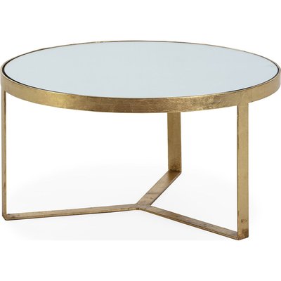 Table basse dorée miroir design élégant en métal raffiné RECOLLECTION