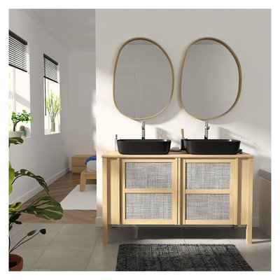 Meuble double+vasque+robinet+miroir NESTO MOB IN