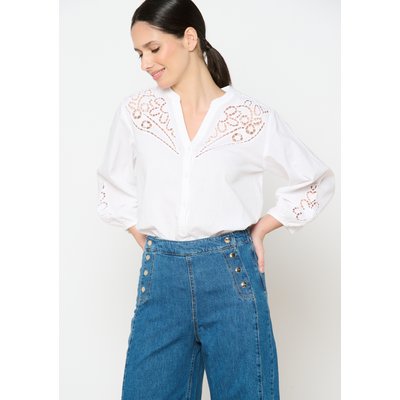 Chemise courte avec broderie LOLALIZA