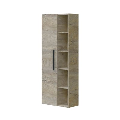 Colonne suspendue 1 porte avec 5 niches de rangement H135 cm CALICOSY