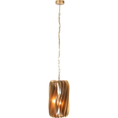 Suspension élégante dorée design spiralé lumière chaleureuse RECOLLECTION