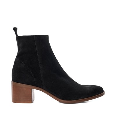 Bottines en daim à talons carrés - PAPRIKAA DUNE LONDON