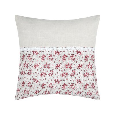 Coussin carré fleurs en coton LOVELY CASA