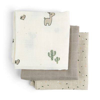 Lot de 3 langes 70 x 70 cm Lalee DONE BY DEER
