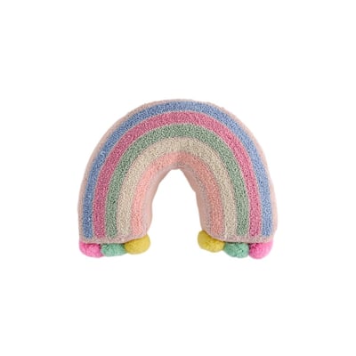 Coussin arc-en-ciel à pompons NEXT