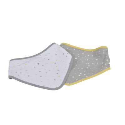 Lot de 2 bavoirs bandana étoiles HOME MAISON
