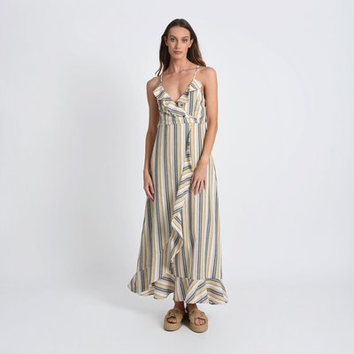 Robe longue rayée à bretelles MOLLY BRACKEN