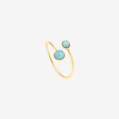 Bague croisée plaqué or - cab CAROLINE NAJMAN