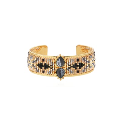 Bracelet jonc avec perles tissées FRISCO HIPANEMA
