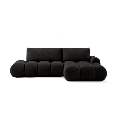 Canapé d'Angle Convertible en Tissu bouclette 4 places - YULIN BEST MOBILIER