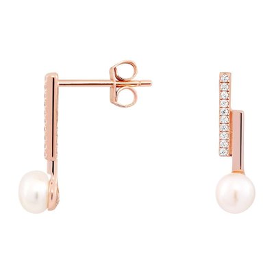 Boucles d'oreilles en argent 925 et perle de culture PERLE DE NUIT