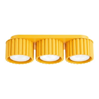 Plafonnier Aluminium Jaune Gx53 3 AURA EDEN