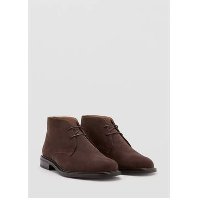 Bottines cuir et croûte de cuir MANGO MAN