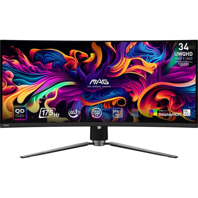 Ecran PC Gamer MPG 341CQP 34" Incurvé 1800R UWQHD 175Hz QD-OLED HDMI 2.1 AMD FreeSync MSI