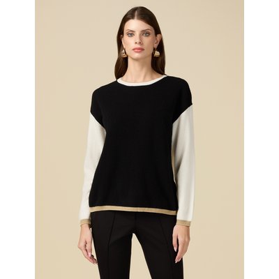 Pull en FIL 100% laine colour block OLTRE
