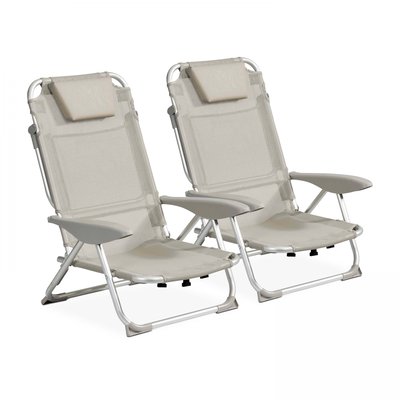 Lot de 2 fauteuils clic clac des plages - CLIC CLAC OVIALA