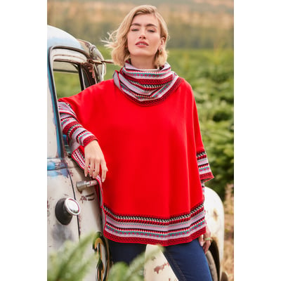 Poncho à Manches en Maille Bobo Merveille d'Hiver JOE BROWNS