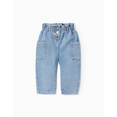 Pantalon en Jean Taille Paperbag ZIPPY
