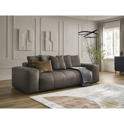 Canapé droit fixe 3 places en cuir, VOLTAIRE BOBOCHIC