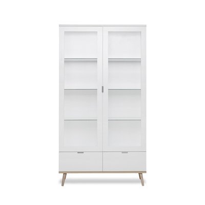 Vaisselier 2 Portes Vitrées 2 Tiroirs H185 cm - COPENHAGUE CALICOSY