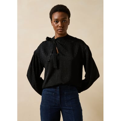 Blouse manches longues col lavallière LA FEE MARABOUTEE