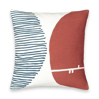 Mihnéa Embroidered Cotton Cushion Cover AM.PM