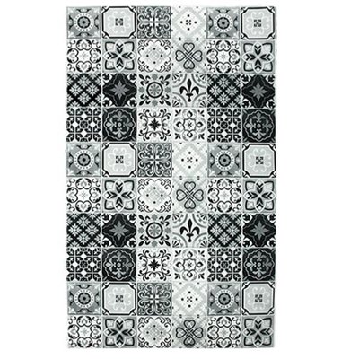 Tapis de salon lavable carreaux de ciment  et  CARREAUX DE CIMENT THE DECO FACTORY