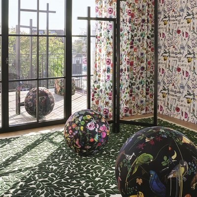 Tapis salon et chambre tufté en laine motif géométrique ROSEAU CHRISTIAN LACROIX