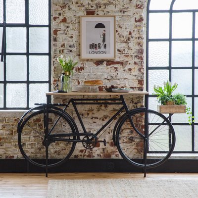 Console vélo en métal noir  TATA MADE IN MEUBLES 
