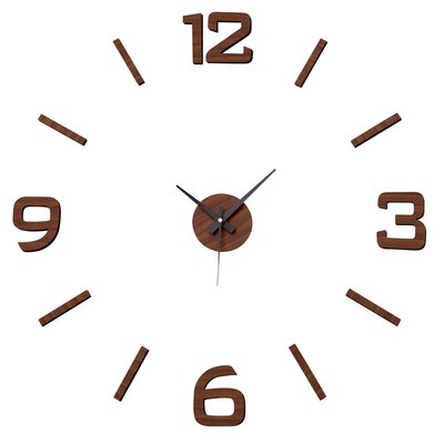Horloge murale design effet bois taille personnalisable à coller WADIGA