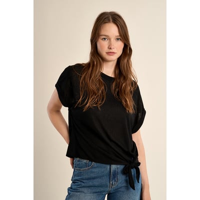T-shirt noué, détail ajouré MOLLY BRACKEN